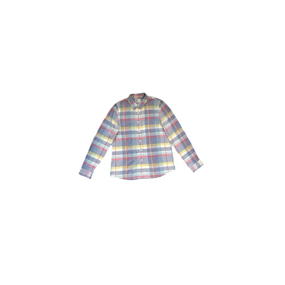 Madewell 100% Cotton Plaid Checkered‎ Button Down Shirt Top Summer Picnic XS